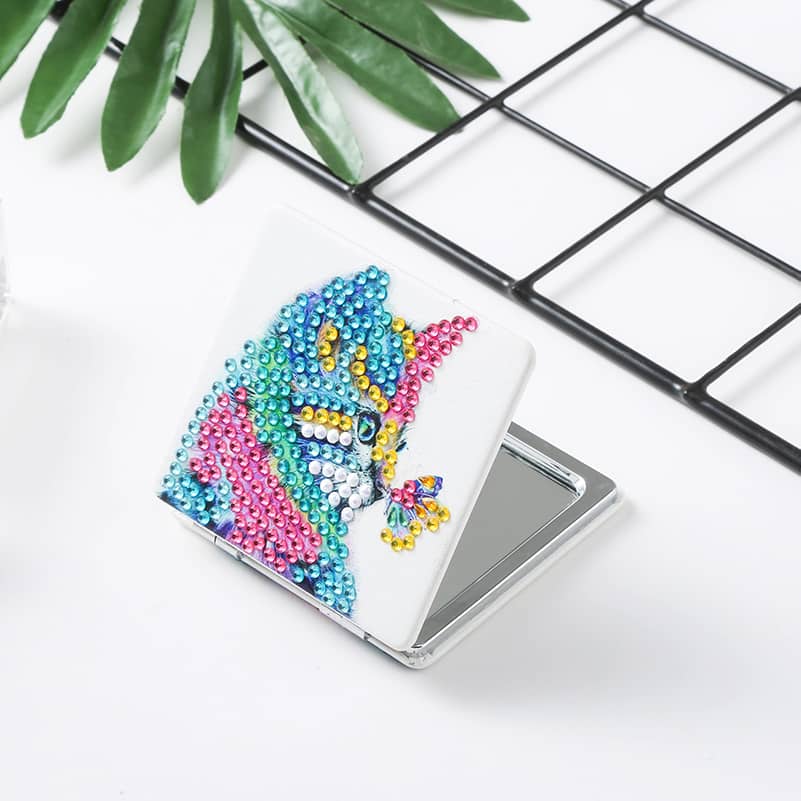 Colorful Cat — Diamond Painting Compact Mirror Kit design