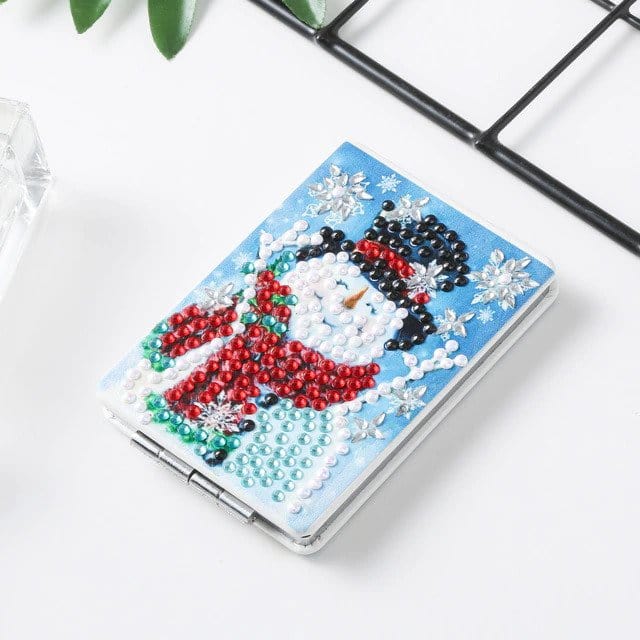 Snowman — Diamond Painting Compact Mirror Kit, product view 3