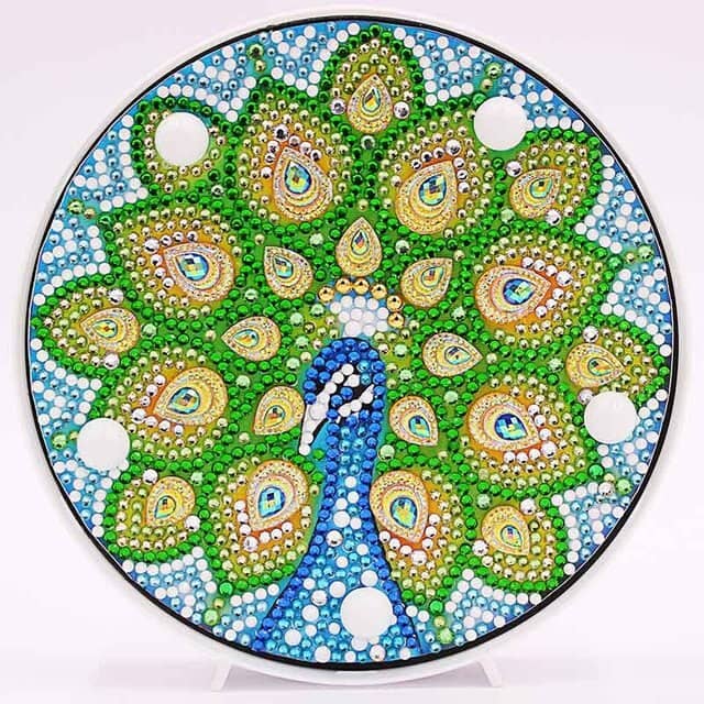Peacock — Diamond Painting Lamp Kit design