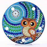 Owl on branch — Diamond Painting Lamp Kit design