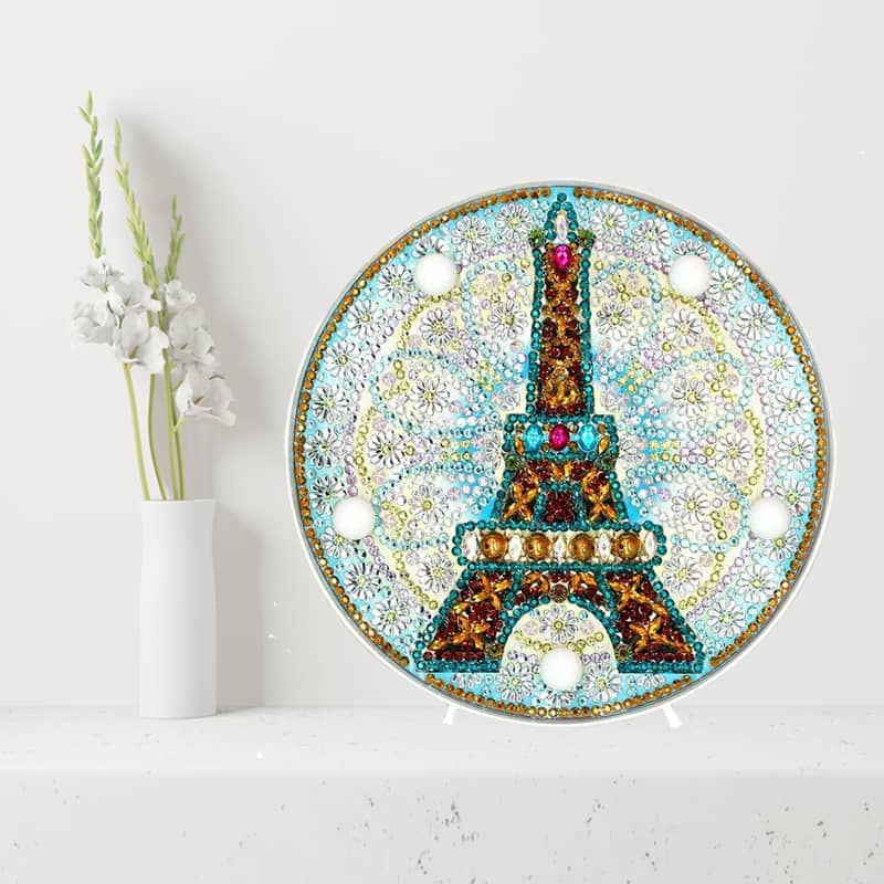 Eiffel Tower — Diamond Painting Lamp Kit, product view 2