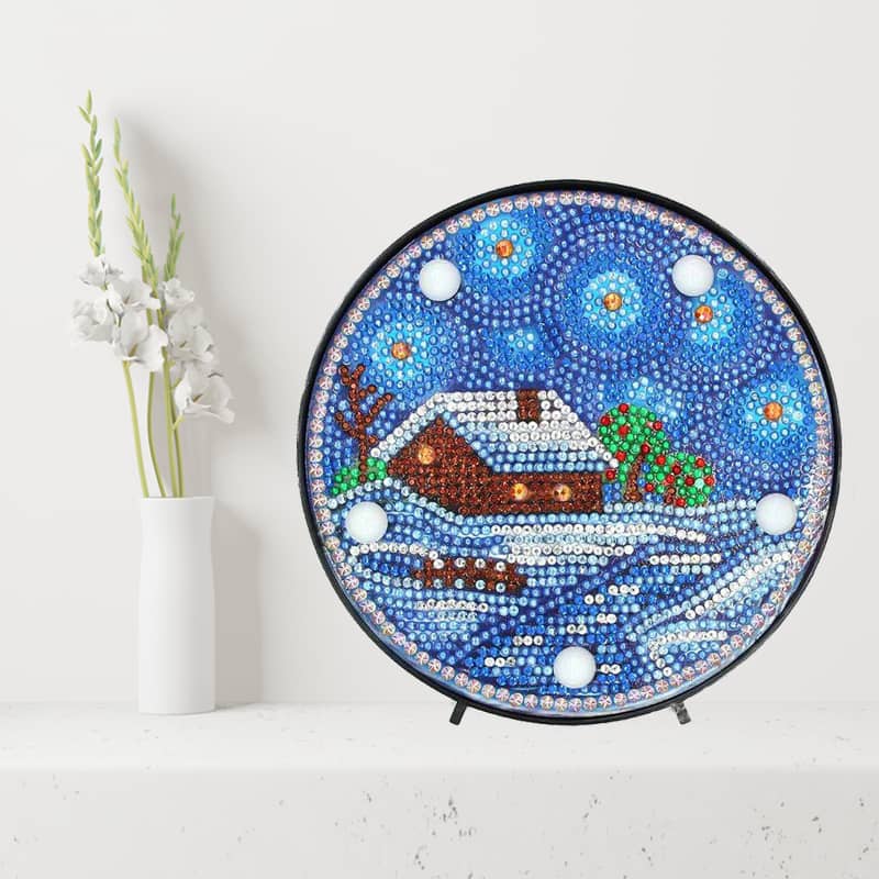 Winter house — Diamond Painting Lamp Kit, product view 2