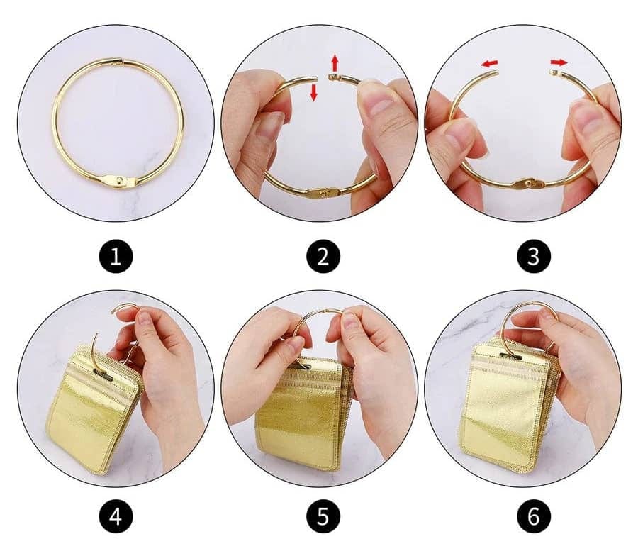 Diamond Storage Pouches on a Binder Ring — Craft Accessory, product view 4