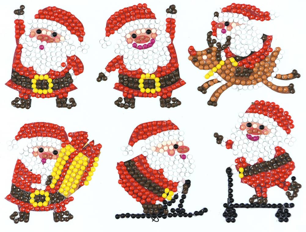 Father Christmases — Diamond Painting Sticker Set design