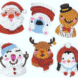 Christmas faces — Diamond Painting Sticker Set design