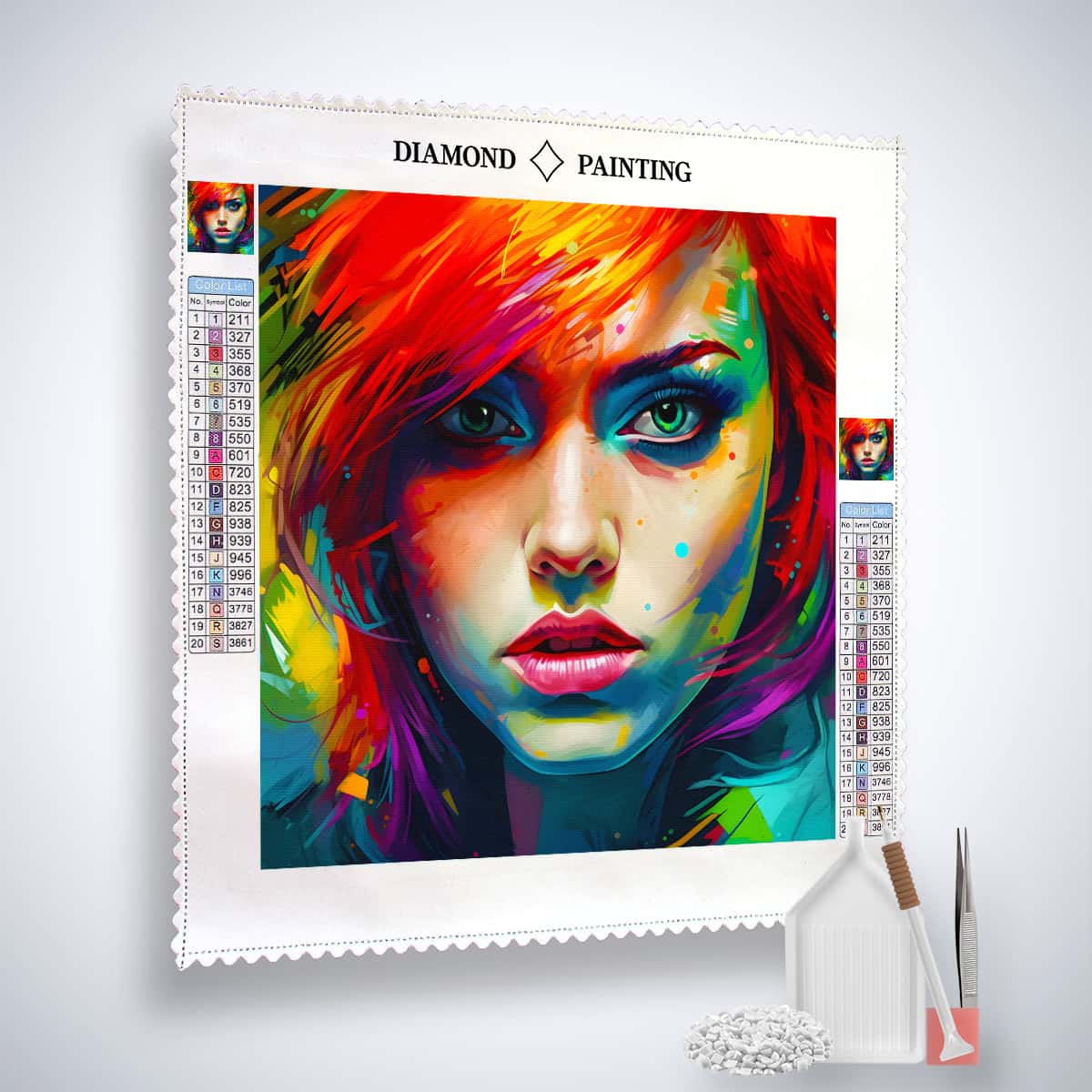 Portrait color explosion — AB Diamond Painting Kit, product view 2