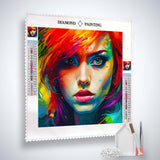 Portrait color explosion — AB Diamond Painting Kit, product view 2