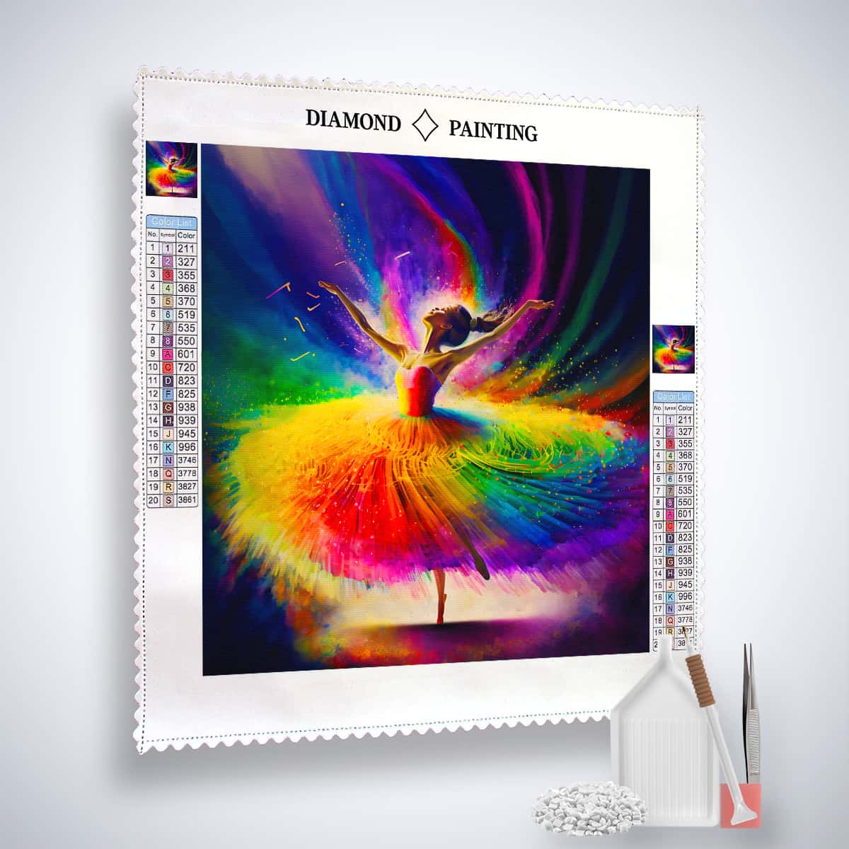 Color Magic Ballerina — AB Diamond Painting Kit, product view 2