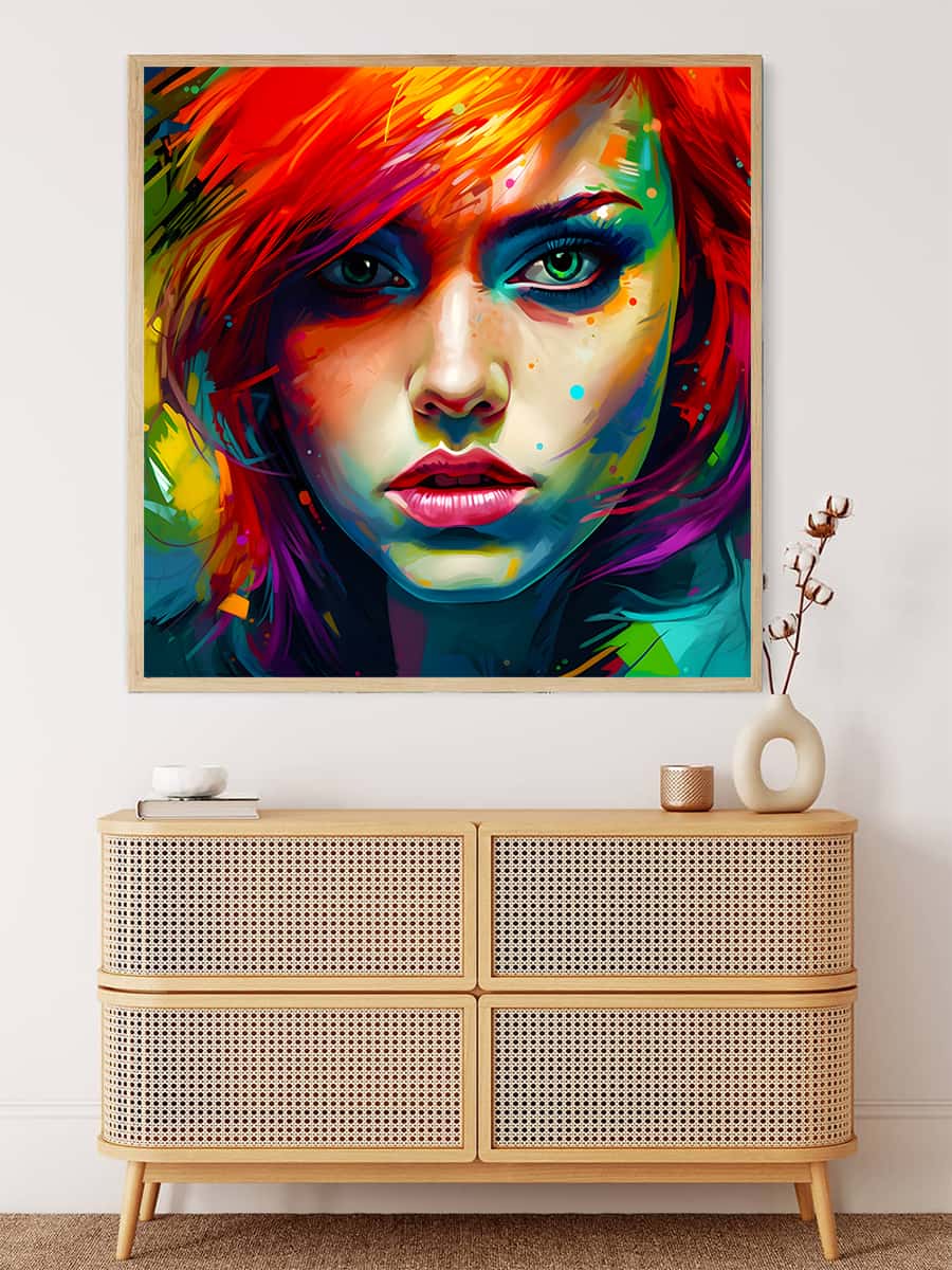 Portrait color explosion — AB Diamond Painting Kit, product view 3