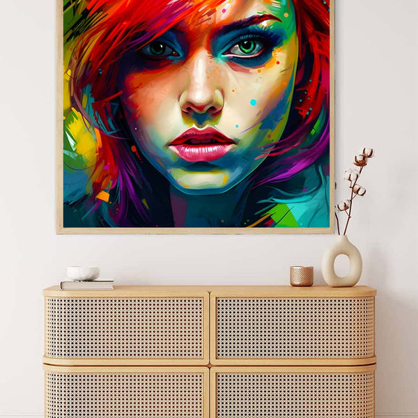 Portrait color explosion — AB Diamond Painting Kit, product view 3