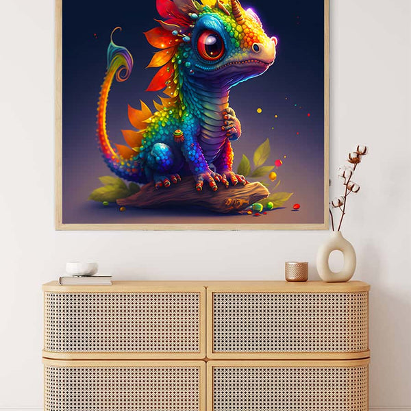 Rainbow Dragon — AB Diamond Painting Kit, product view 3