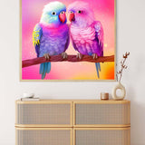 Lovebirds — AB Diamond Painting Kit, product view 3