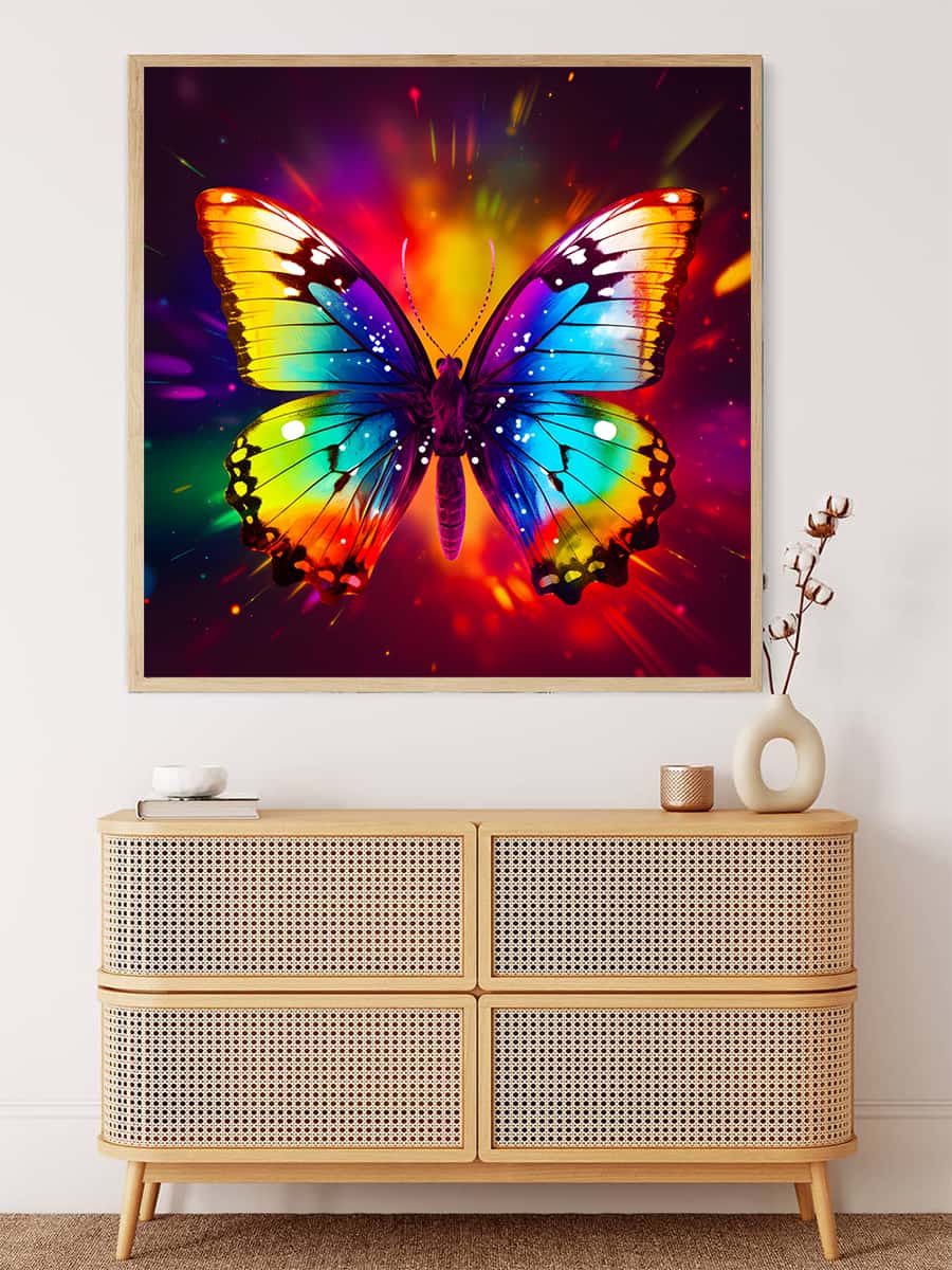 Rainbow Butterfly — AB Diamond Painting Kit, product view 3