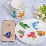 Sea Animals — Diamond Painting Sticker Set, product view 2