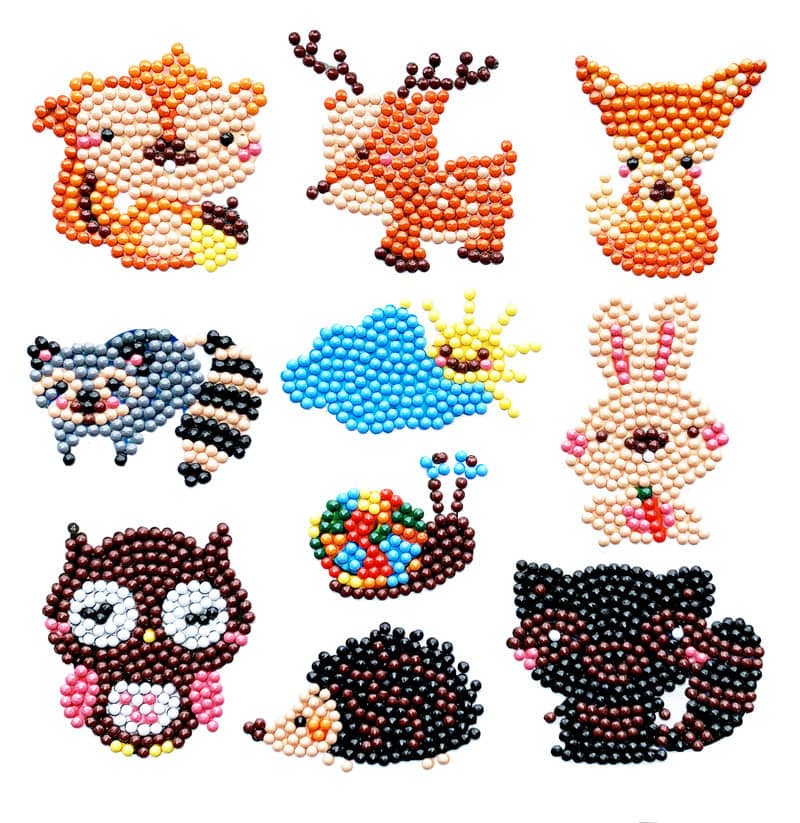 Forest animals — Diamond Painting Sticker Set design