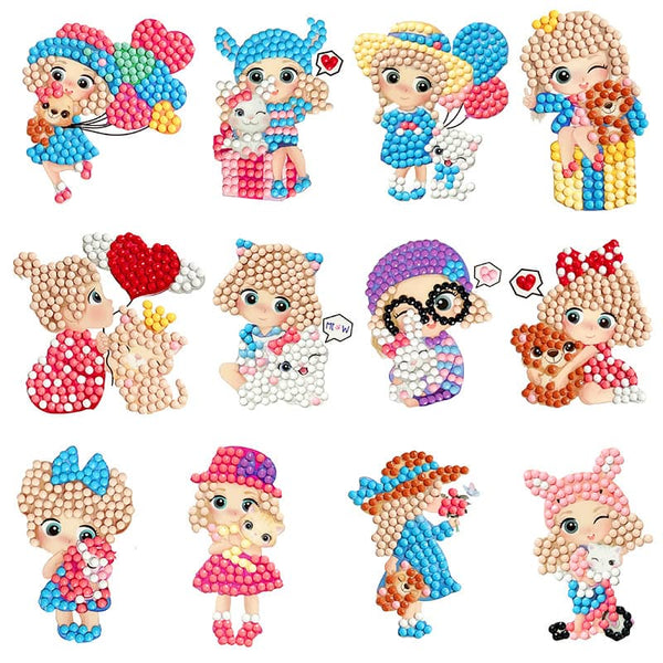 Girl — Diamond Painting Sticker Set design