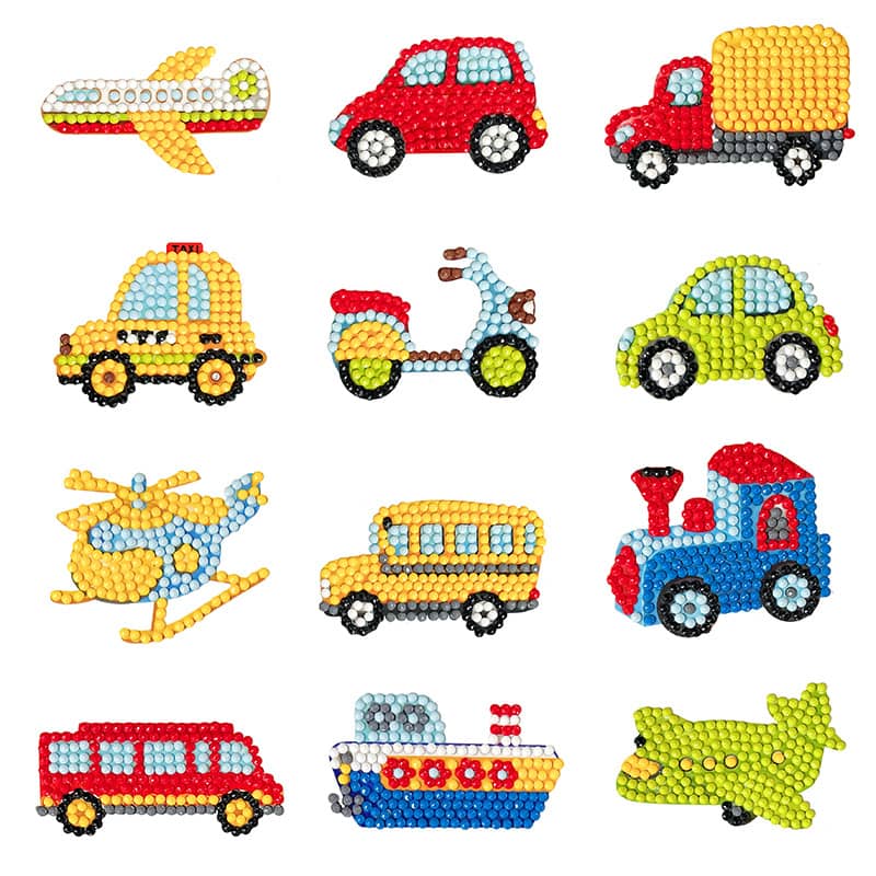 Vehicles — Diamond Painting Sticker Set design