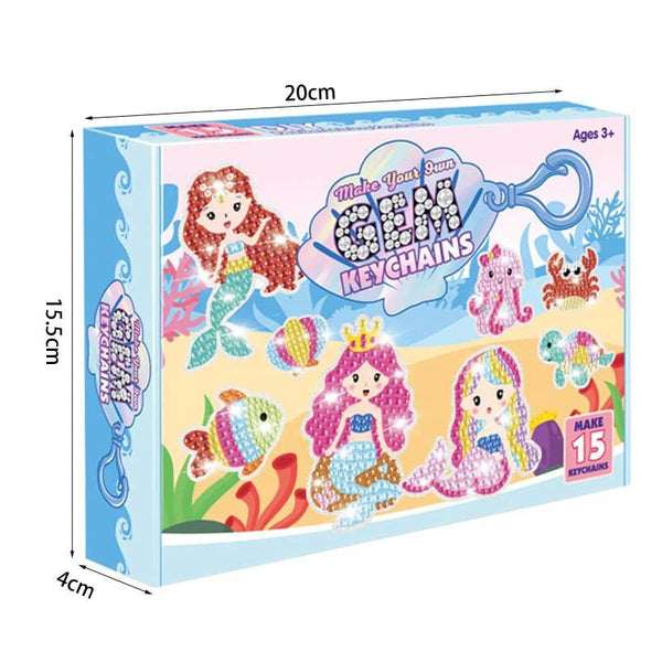 Mermaids, box — Diamond Painting Keychain Set, product view 3