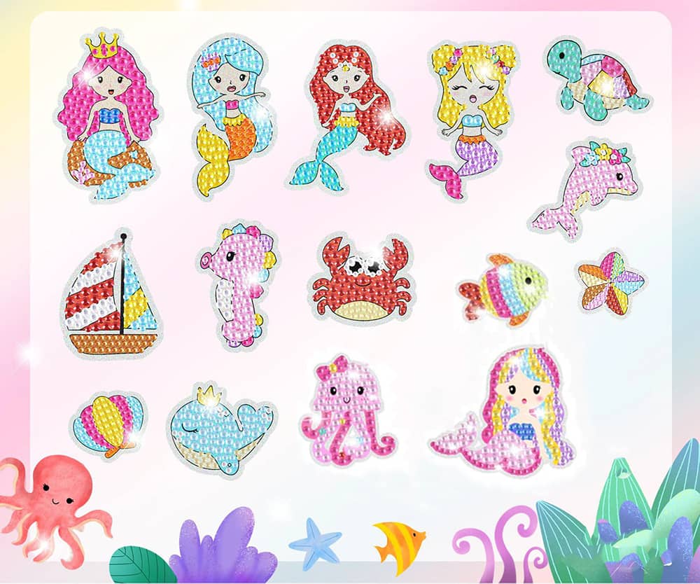 Mermaids, box — Diamond Painting Keychain Set, product view 2