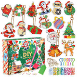 Christmas 2, box with charms — Diamond Painting Keychain Set design