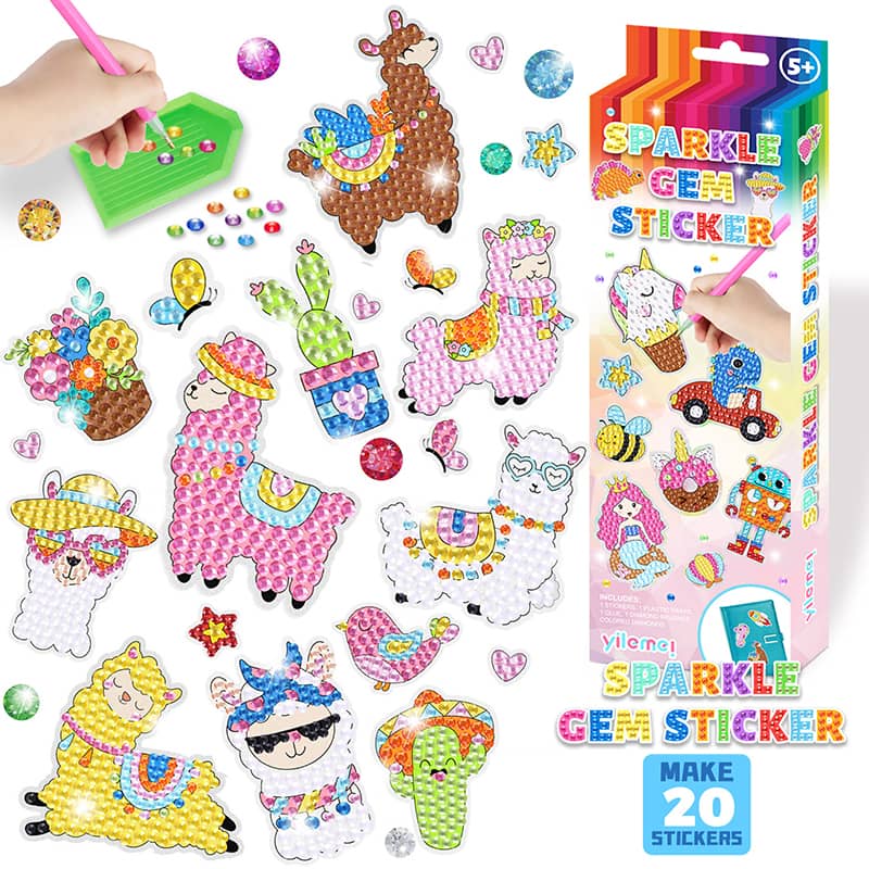 Llamas — Diamond Painting Sticker Set design