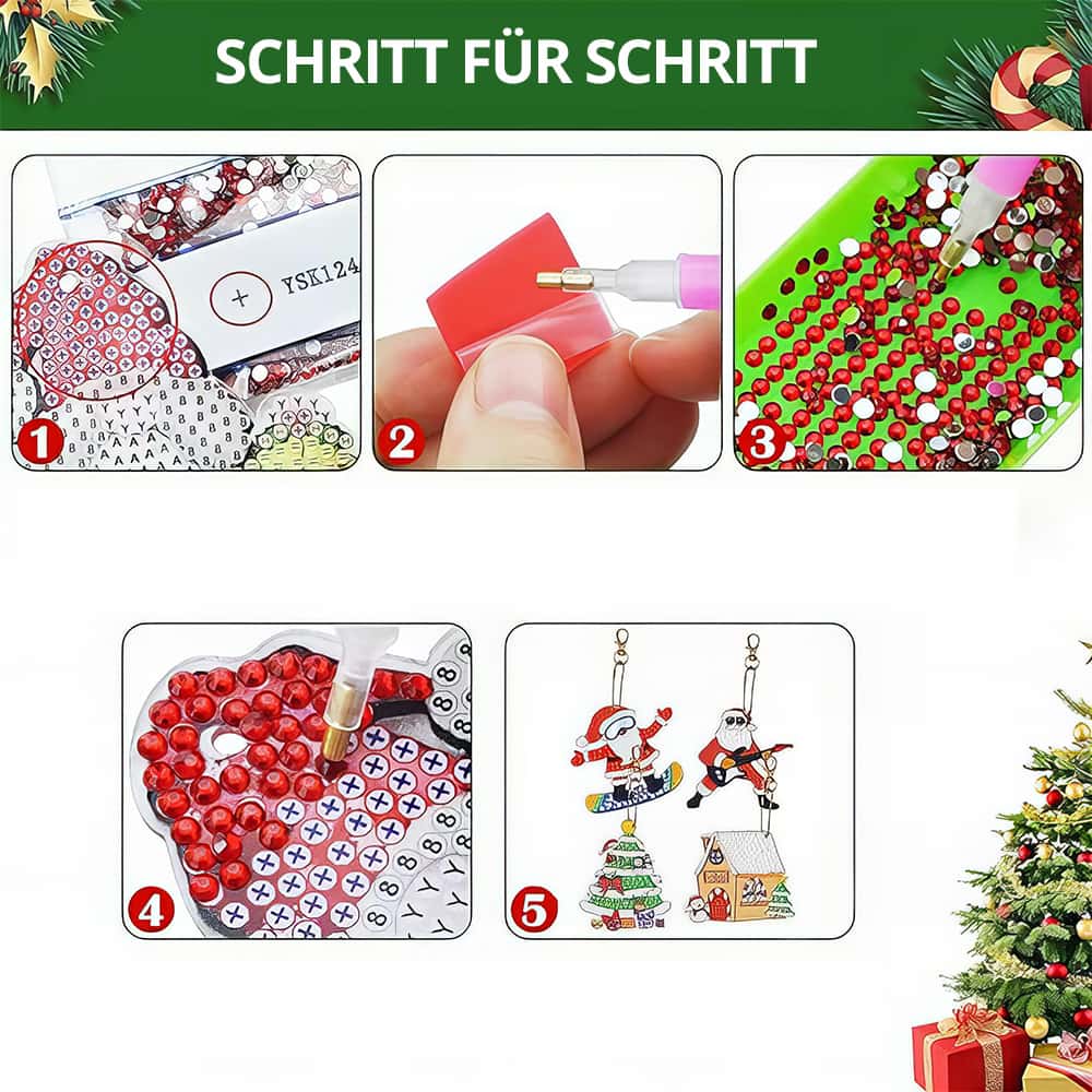 Christmas — Diamond Painting Keychain Set, product view 4
