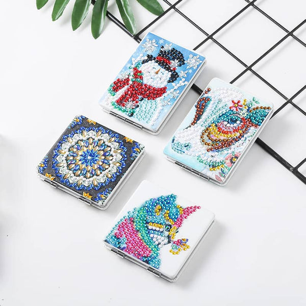 Colorful Cat — Diamond Painting Compact Mirror Kit, product view 6