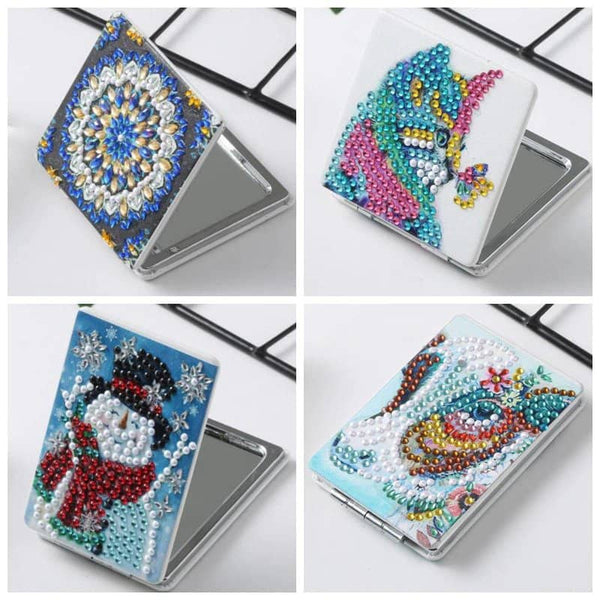 Square Mosaic — Diamond Painting Compact Mirror Kit, product view 4