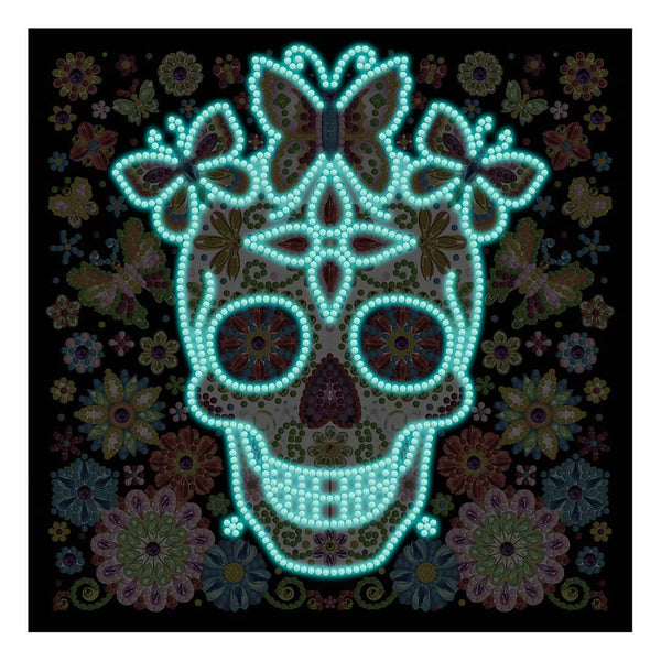 Butterflies with skull — Glow-in-the-Dark Diamond Painting Kit, product view 3