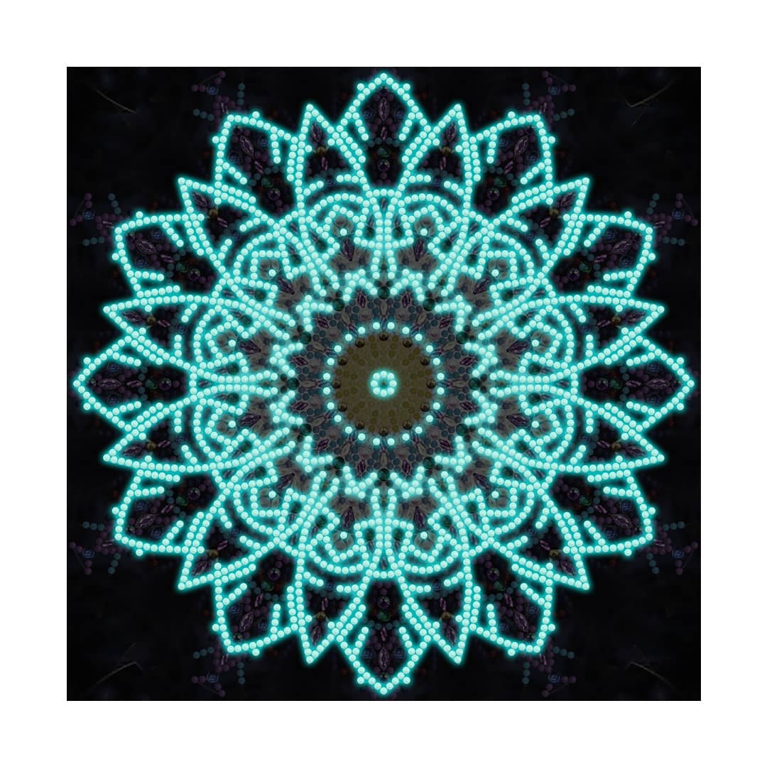 Fine Mandala — Glow-in-the-Dark Diamond Painting Kit, product view 3