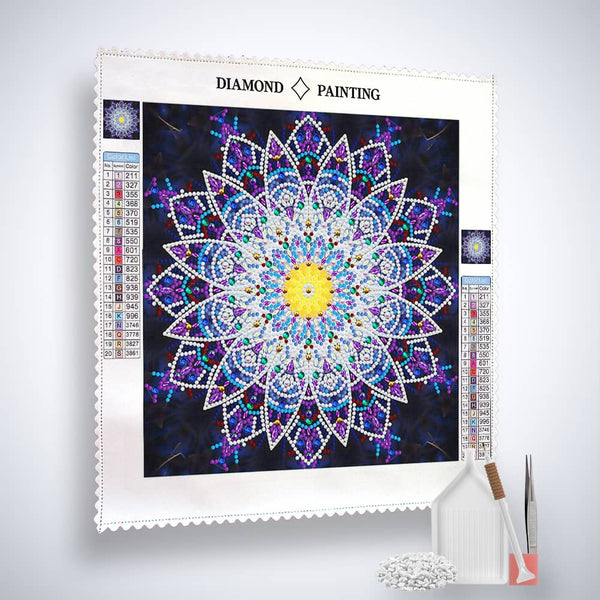 Fine Mandala — Glow-in-the-Dark Diamond Painting Kit, product view 4
