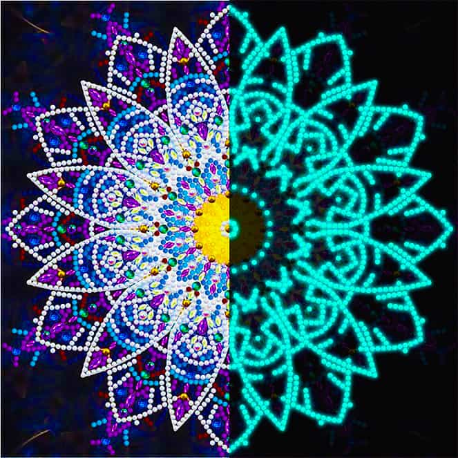 Fine Mandala — Glow-in-the-Dark Diamond Painting Kit design
