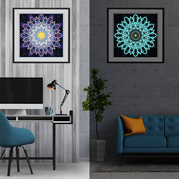 Fine Mandala — Glow-in-the-Dark Diamond Painting Kit, product view 5
