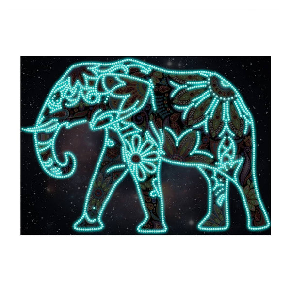 Proud Elephant — Glow-in-the-Dark Diamond Painting Kit, product view 3