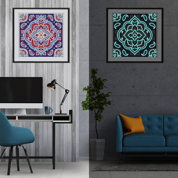 Pattern Mandala — Glow-in-the-Dark Diamond Painting Kit, product view 5