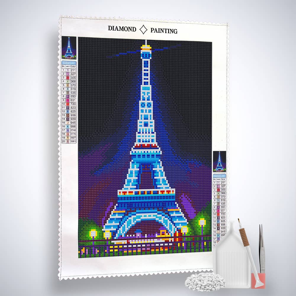Luminous Eiffel Tower — Glow-in-the-Dark Diamond Painting Kit, product view 4