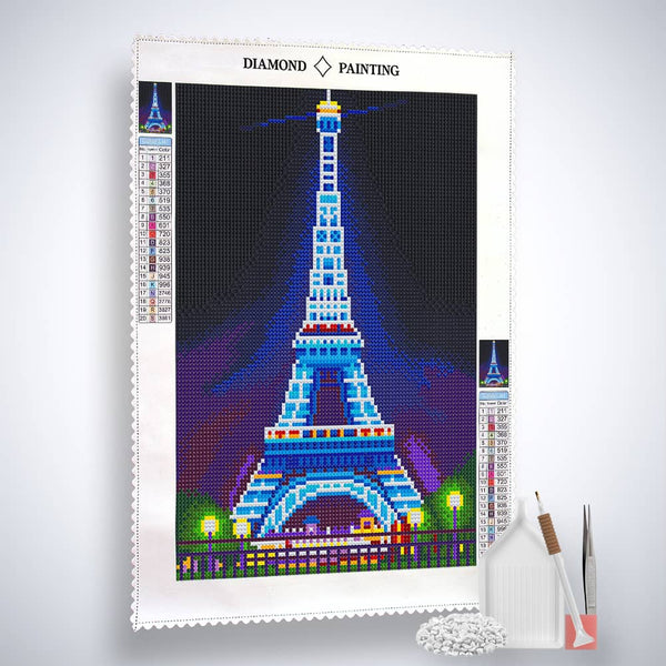 Luminous Eiffel Tower — Glow-in-the-Dark Diamond Painting Kit, product view 4