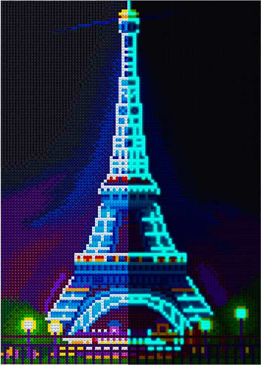 Luminous Eiffel Tower — Glow-in-the-Dark Diamond Painting Kit design