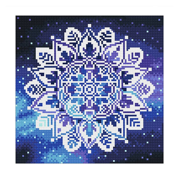 Snowflake Mandala — Glow-in-the-Dark Diamond Painting Kit, product view 2