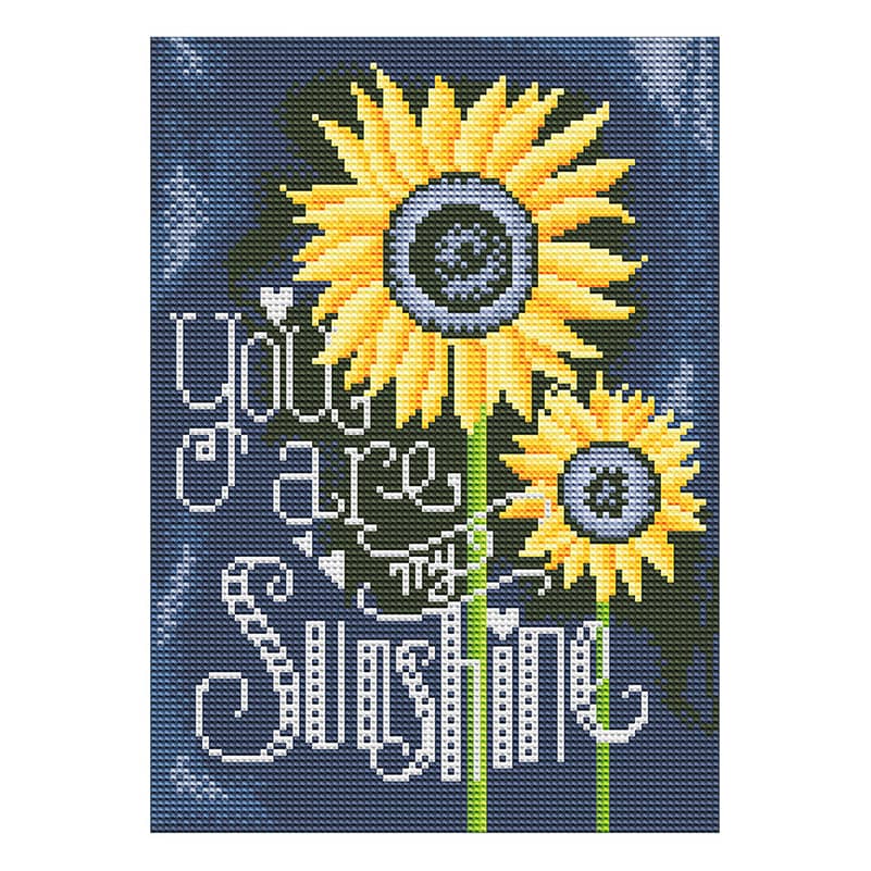 You are my Sunshine, Sunflowers — Glow-in-the-Dark Diamond Painting Kit, product view 2