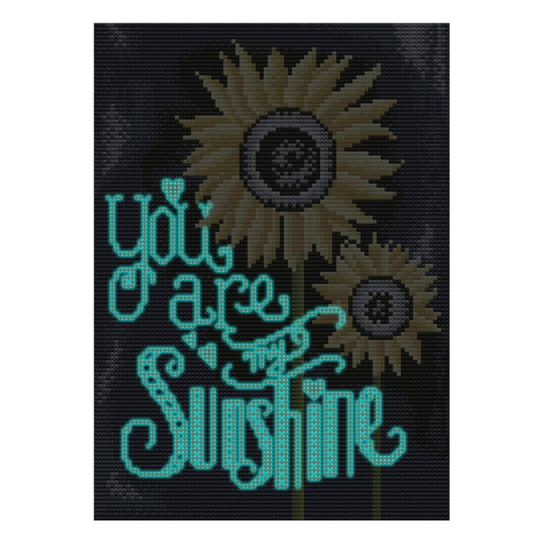 You are my Sunshine, Sunflowers — Glow-in-the-Dark Diamond Painting Kit, product view 3
