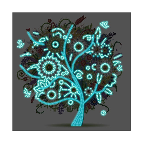 Colorful Tree, Abstract — Glow-in-the-Dark Diamond Painting Kit, product view 3