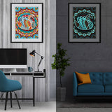 Swan Mandala — Glow-in-the-Dark Diamond Painting Kit, product view 5