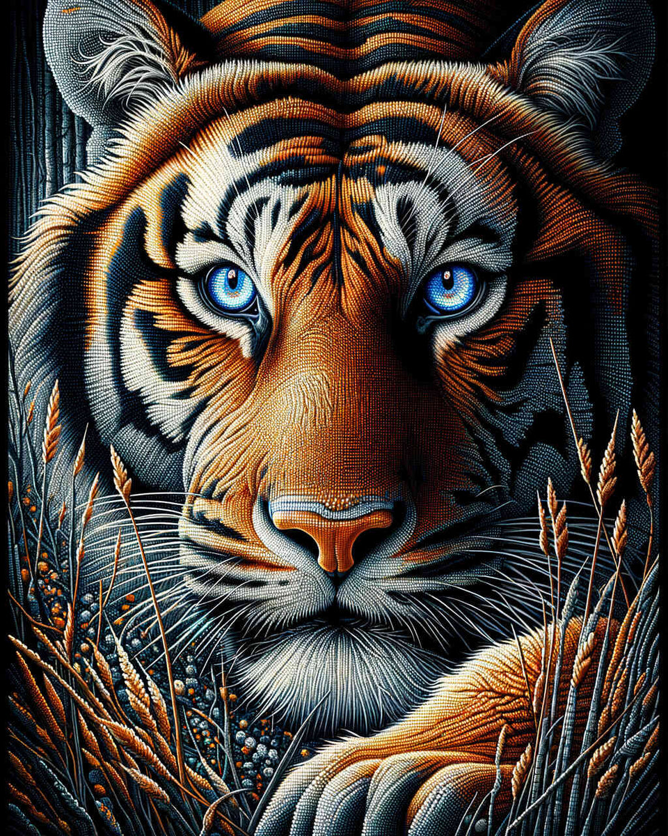 Tiger on the lookout — Diamond Painting Kit design