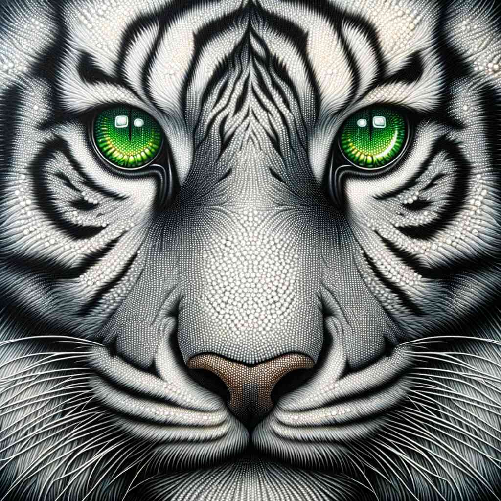 Tiger with green eyes — Diamond Painting Kit design