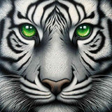 Tiger with green eyes — Diamond Painting Kit design