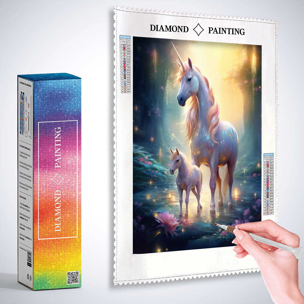 The Enchanted Unicorn Forest — Diamond Painting Kit, product view 3