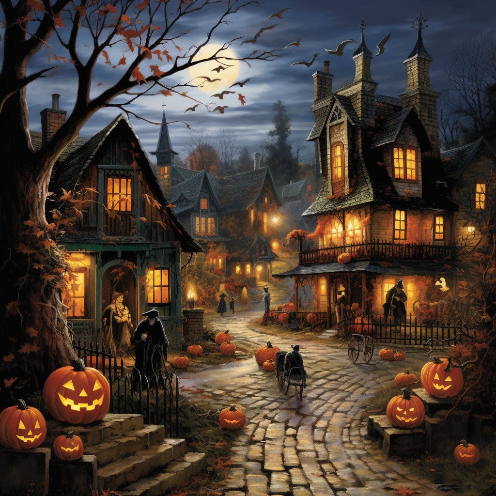Halloween village secret — Diamond Painting Kit design