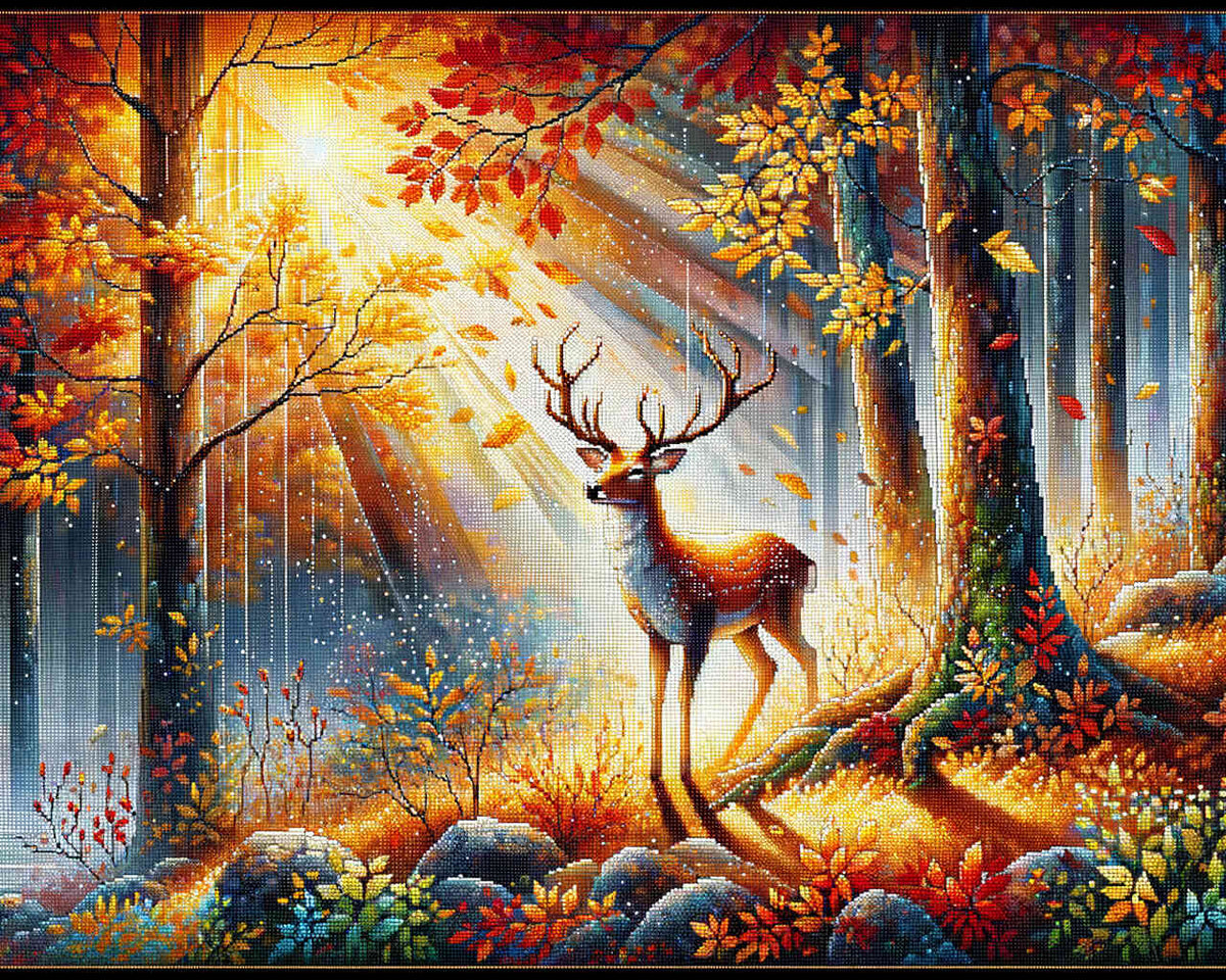 Deer in the Autumn Forest — Diamond Painting Kit design