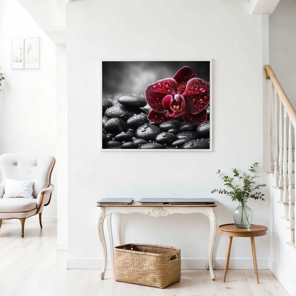 The Burgundy Orchid — Diamond Painting Kit, product view 2